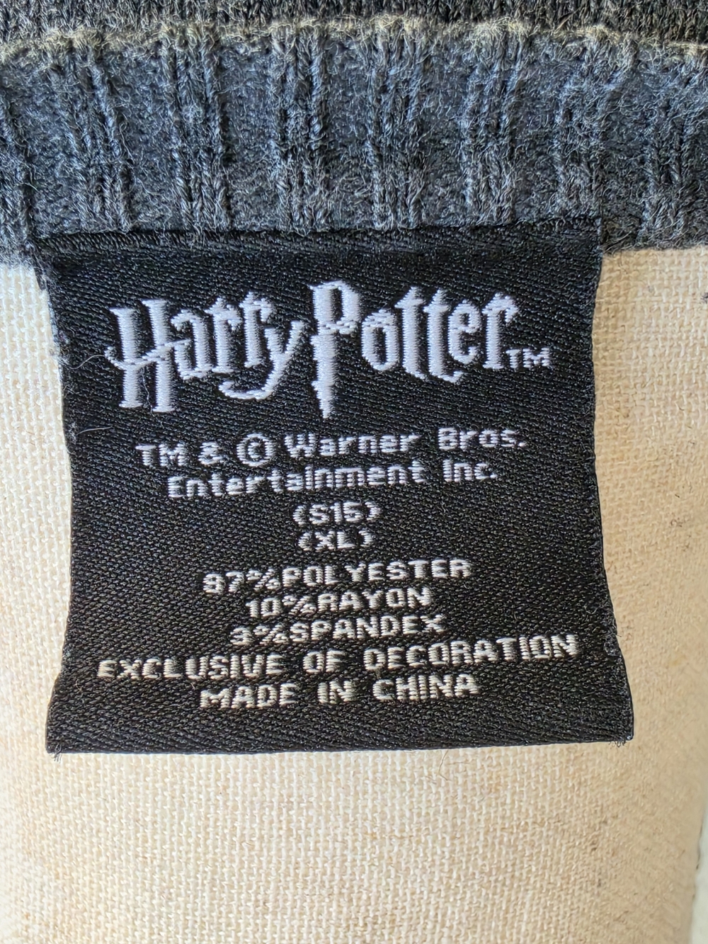 Hot Topic Gray Cardigan with Yellow and Red Crest Accents - Picture 6 of 6